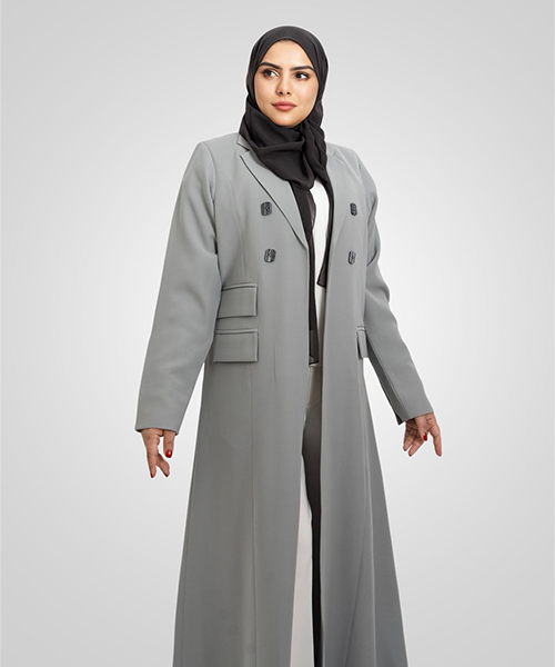 The Silver Line Abaya