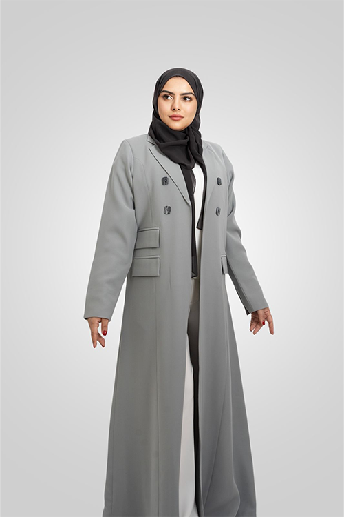 Artboard 17 The Silver Line Abaya - Image 1